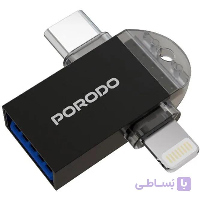 مبدل OTG تایپ سی و لایتنینگ پرودو مدل PDETK08 — تصویر 1