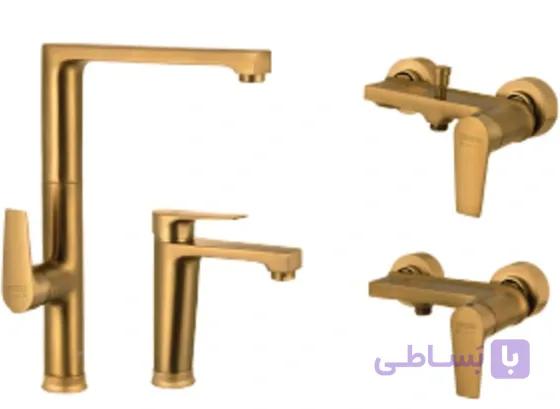 ست شیرآلات درخشان مدل کادیا طلامات