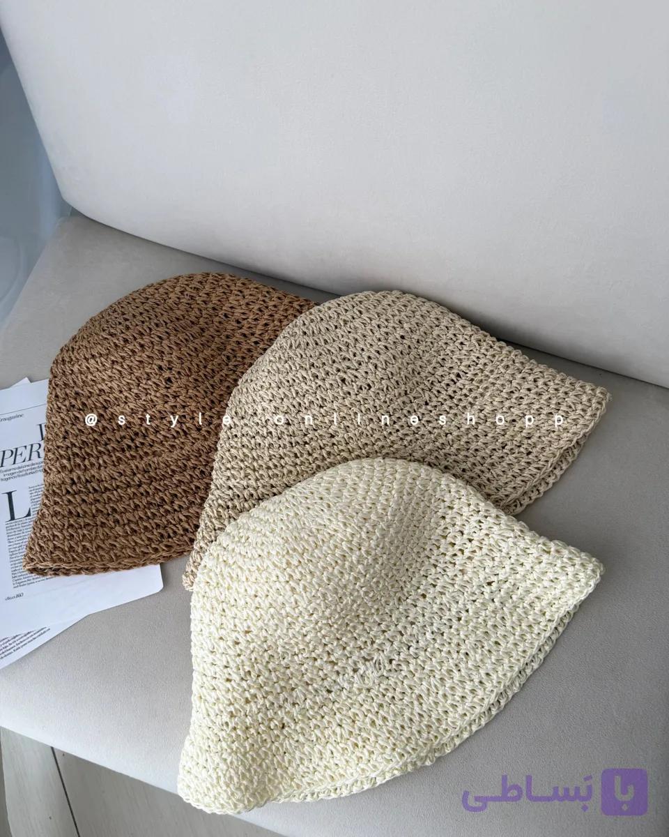 کلاه رافیا ساده کد 969 — تصویر 1