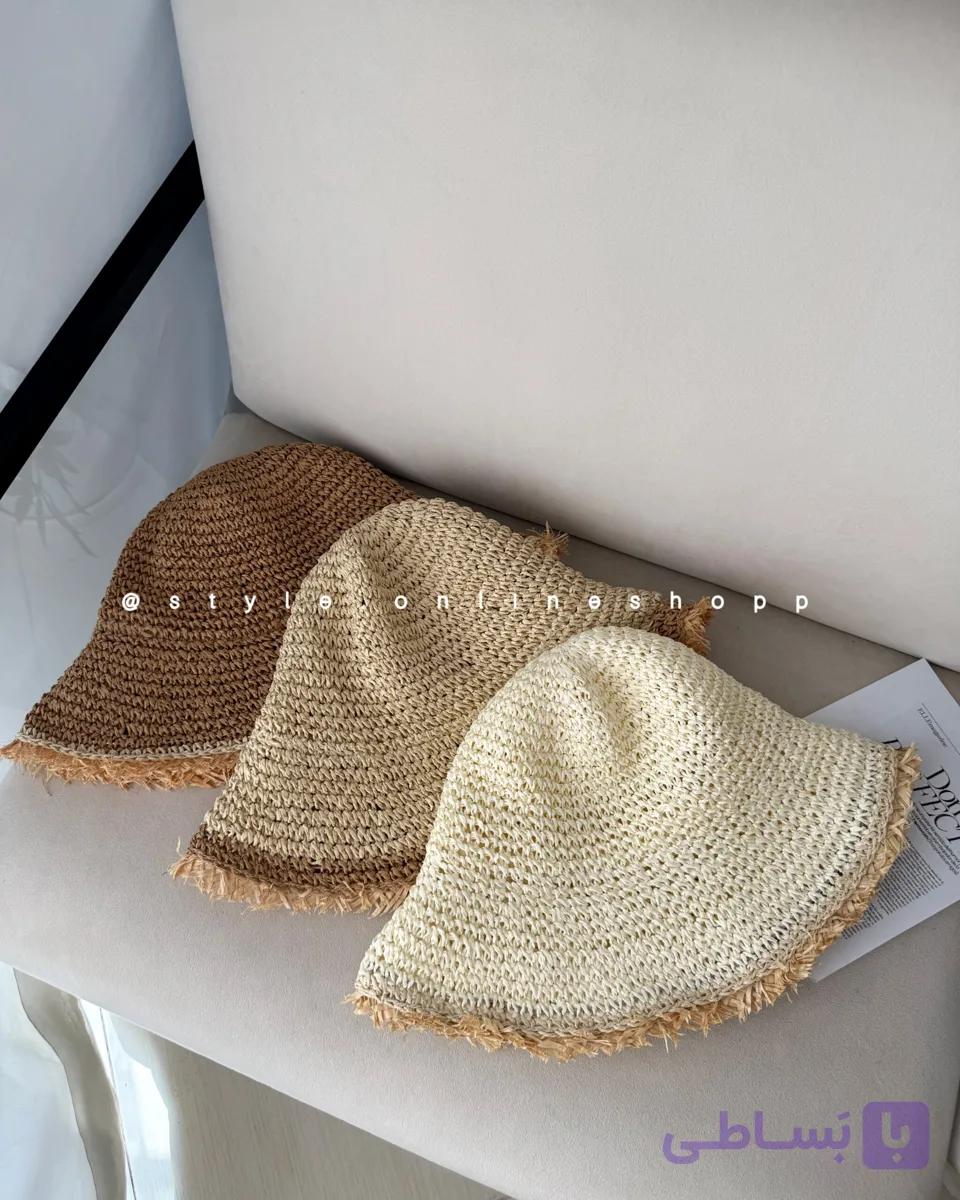 کلاه رافیا ریش ریش کد 970 — تصویر 1
