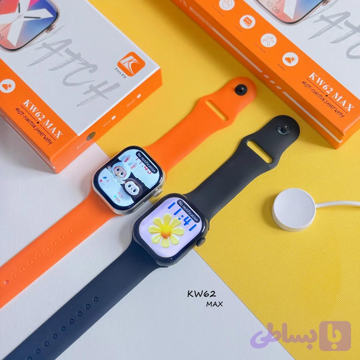 ساعت هوشمند مدل KW62 MAX با بند سیلیکونی — تصویر 1