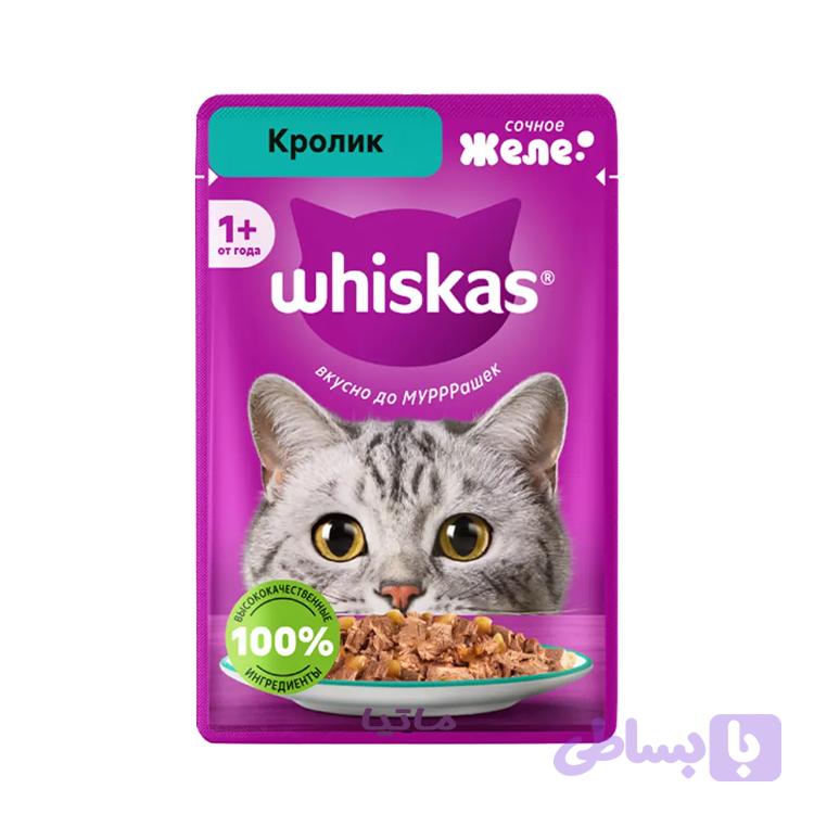 پوچ گربه ویسکاس روسی طعم خرگوش در ژله