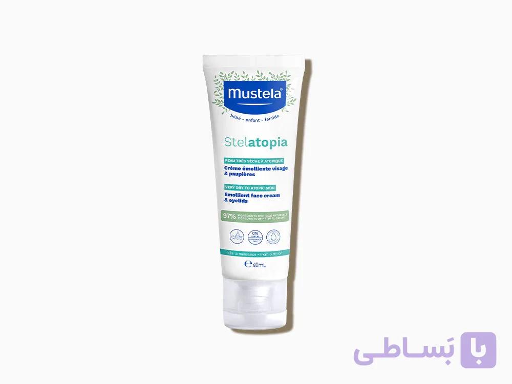 کرم مرطوب‌کننده صورت و دور چشم ماستلا Stelatopia حجم 40 میلی‌لیتر | مخصوص پوست خیلی خشک و مستعد اگزما عرب نویس