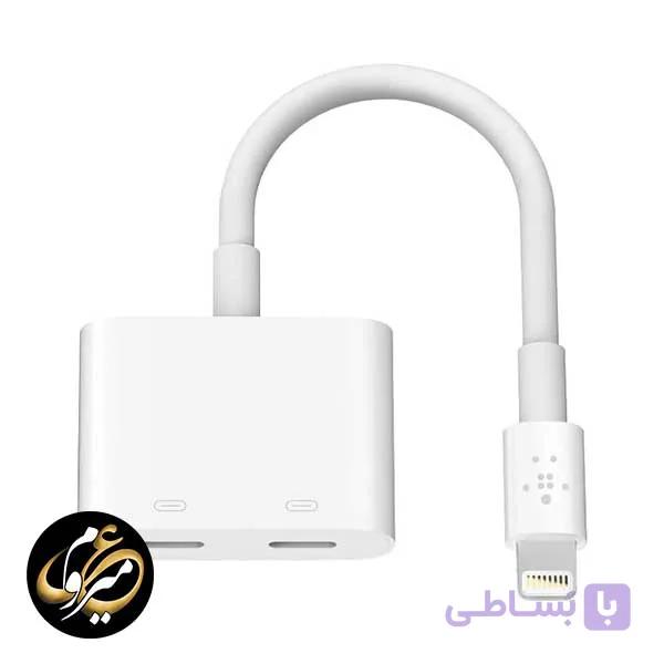 کابل تبدیل لایتنینگ 1 به 2 بلکین مدل Belkin F8J198BT — تصویر 1