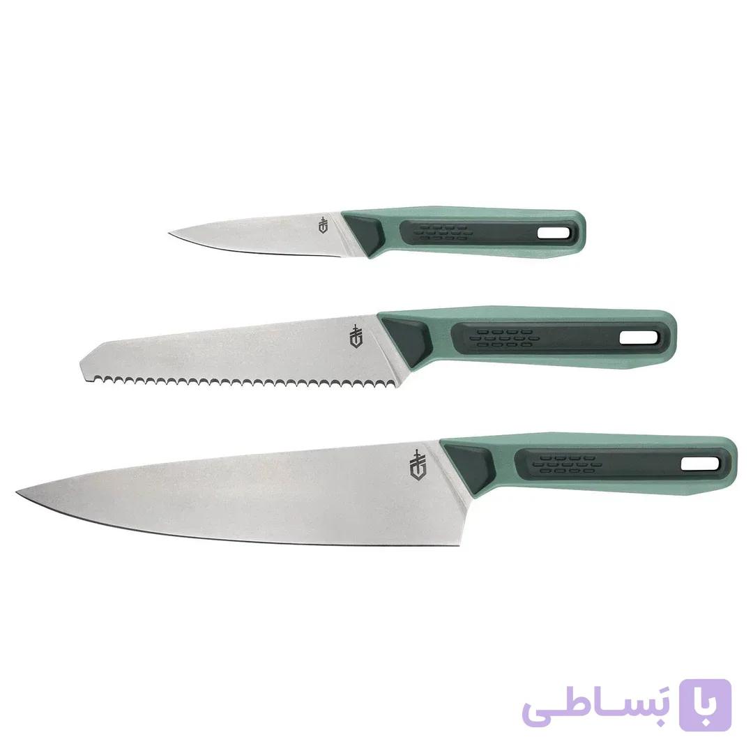 ست چاقوی آشپزی ۳ پارچه کمپینگ گربر مدل Gerber ComplEAT Knife Set — تصویر 1