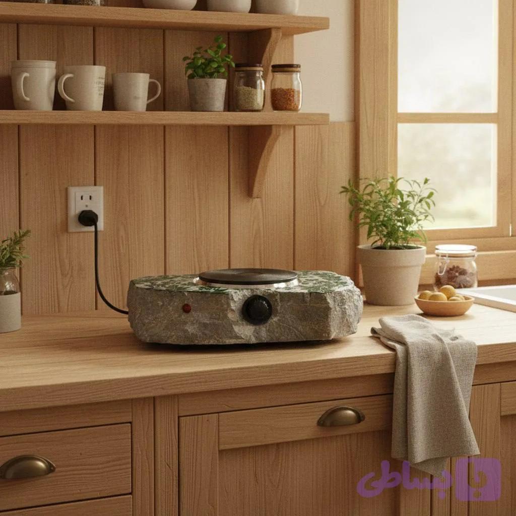 اجاق سنگی المنتی دفرمه طرح گلمرغی — تصویر 1