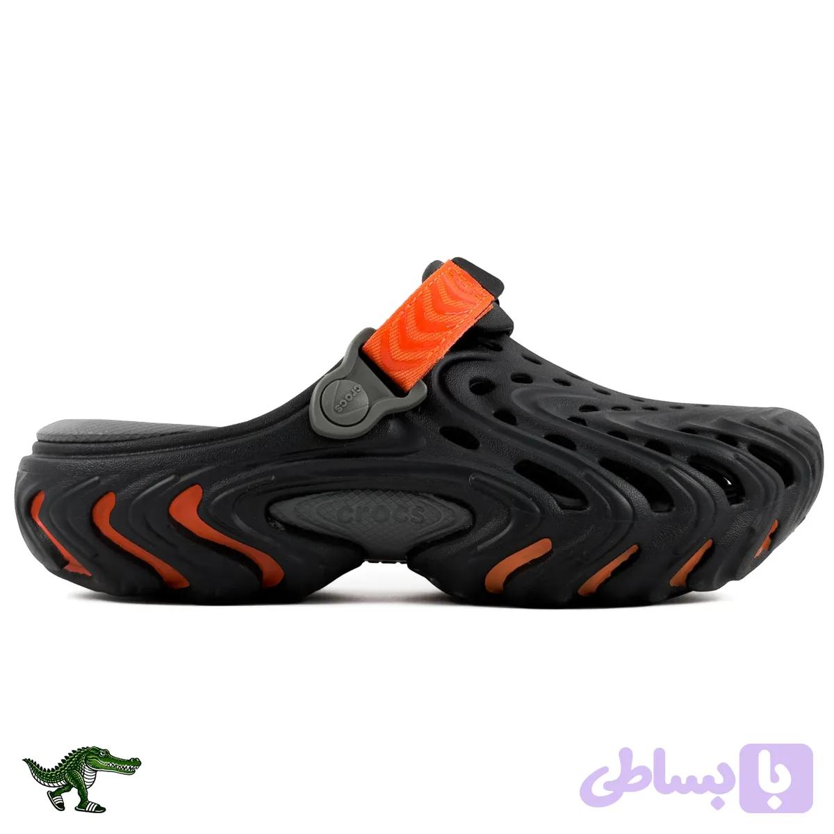 کراکس اکو کلاگ مشکی نارنجی زنانه و مردانه | Crocs Echo Clog — تصویر 1