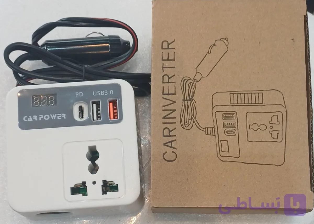 مبدل برق فندکی 100وات مدل JX04 ( قسطی )