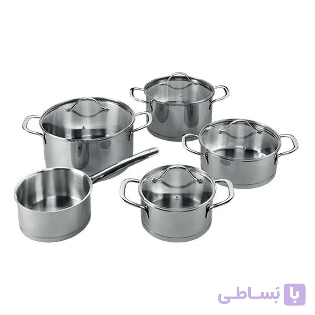 سرویس قابلمه استیل گرنیه 9 پارچه CW09ES — تصویر 1