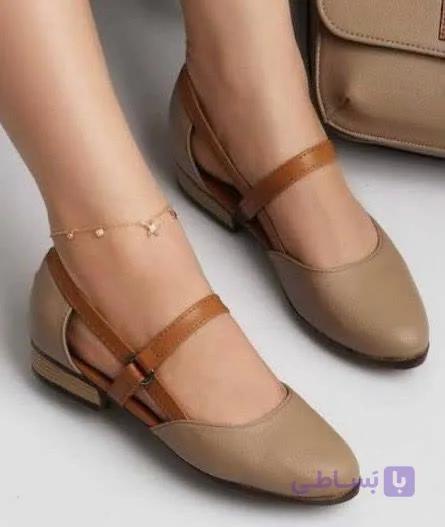 کفش زنانه بندی پاشنه کوتاه مدل لاریکا
