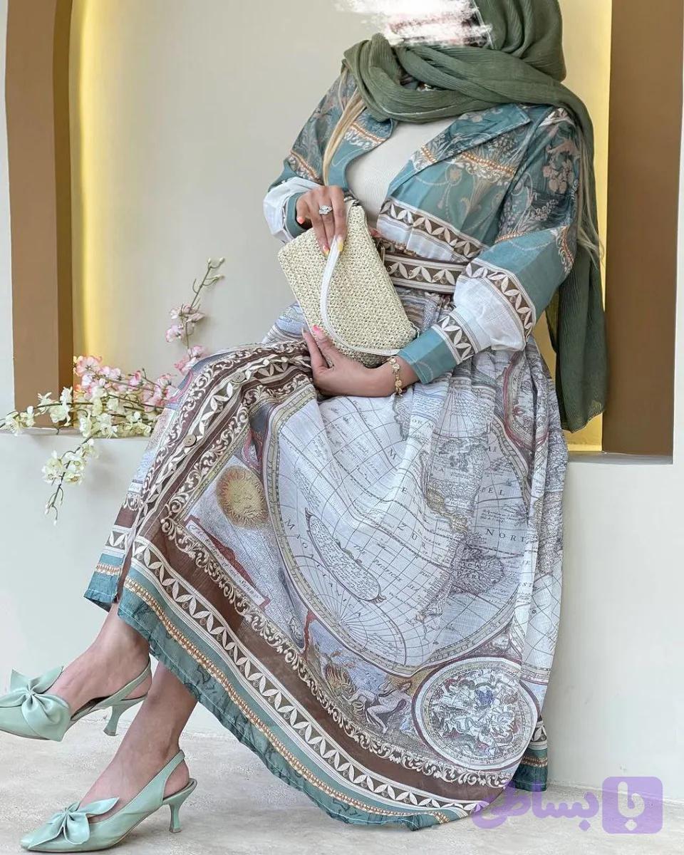 پیراهن کرپ حریر هلنا