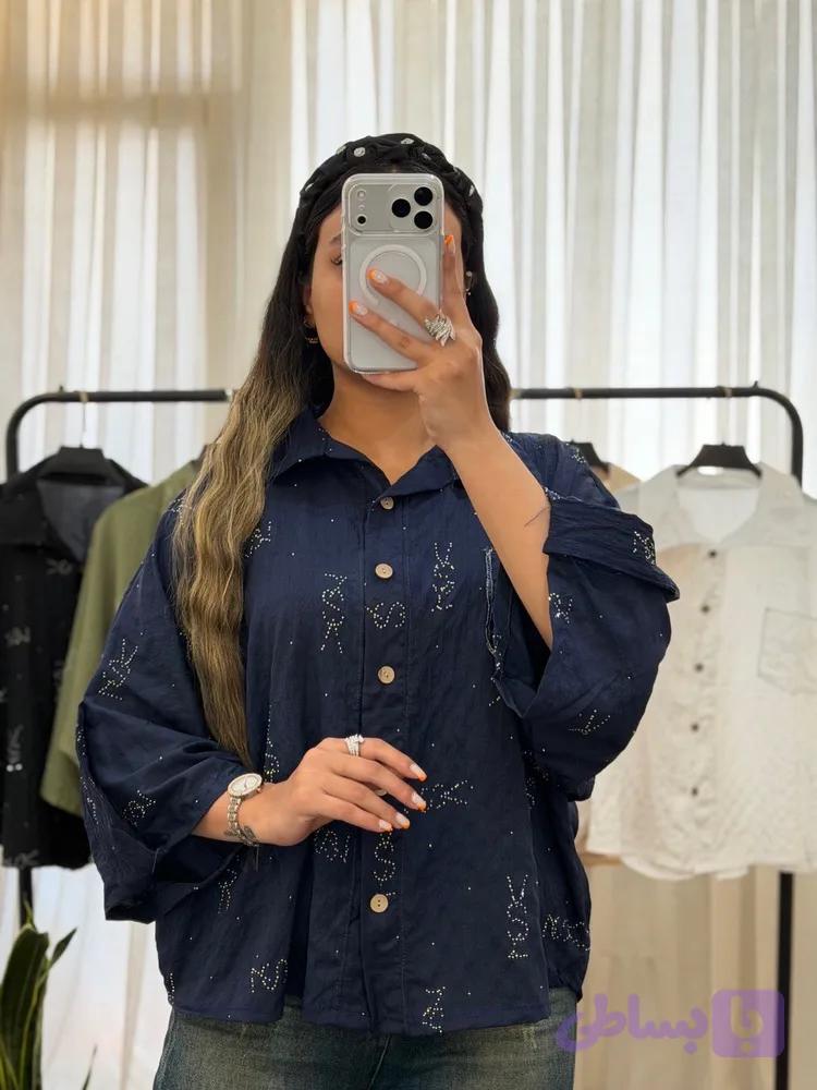 شومیز باکسی نگینی ینزی