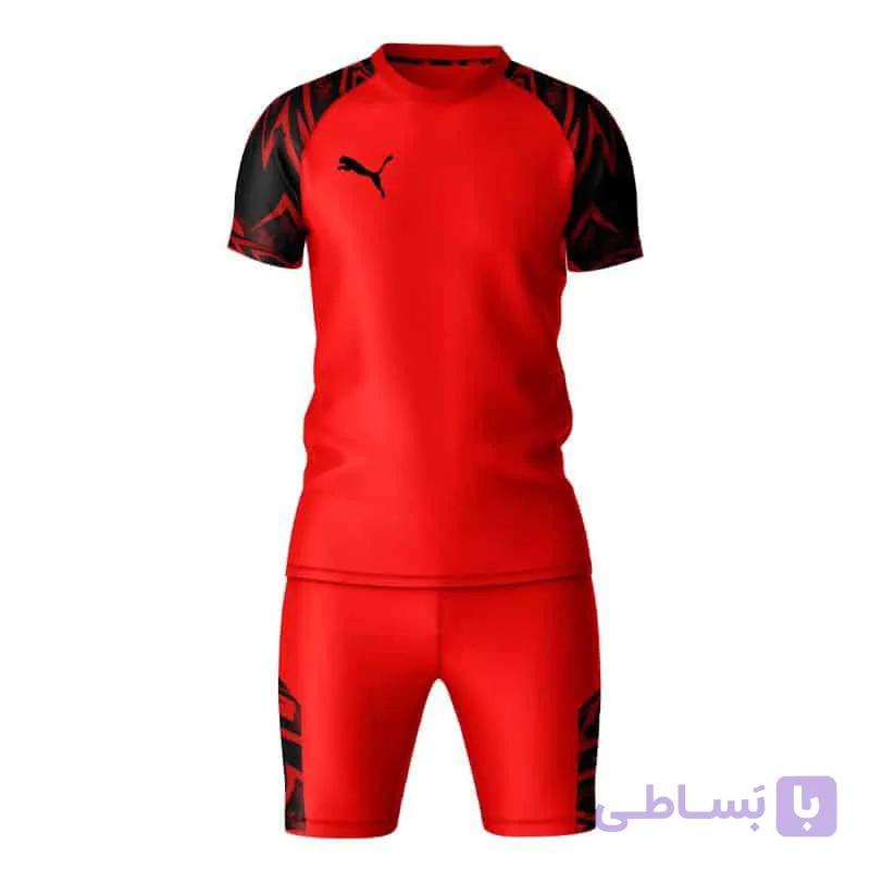 ست پیراهن شورت ورزشی طرح پوما کد ۱۰۰۳ رنگ قرمز