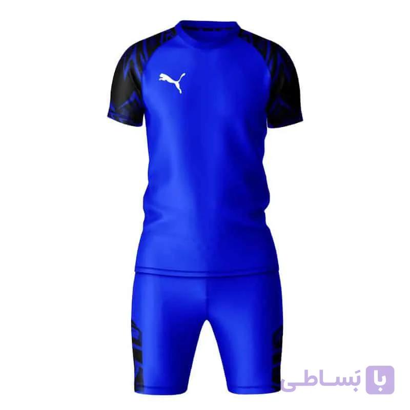 ست پیراهن شورت ورزشی طرح پوما کد ۱۰۰۳ رنگ آبی