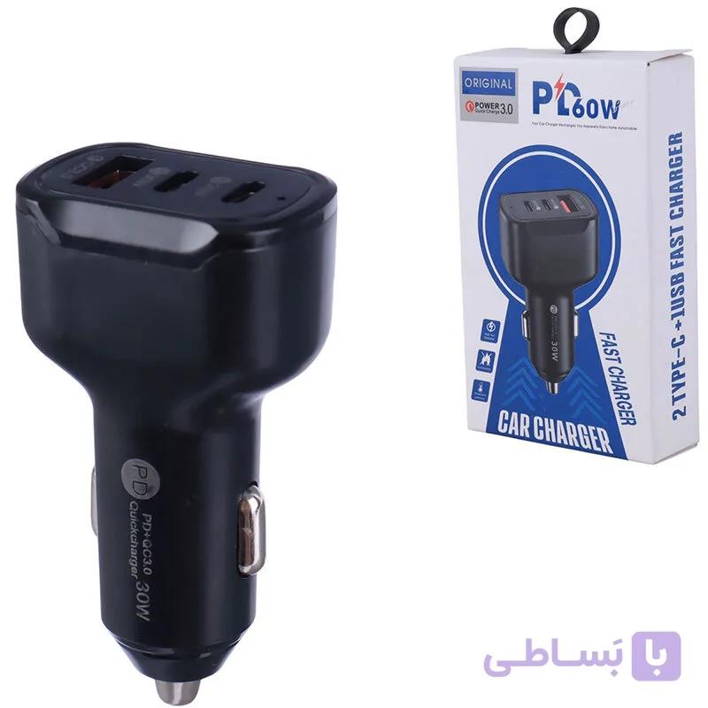 شارژر فندکی فست شارژ ZF QC3.0 PD 60W (عمده) — تصویر 1