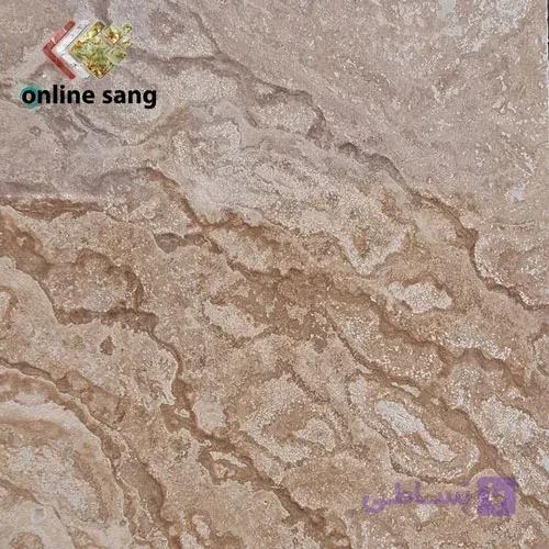 سنگ تراورتن بمانی نژاد عسلی موج دار — تصویر 1