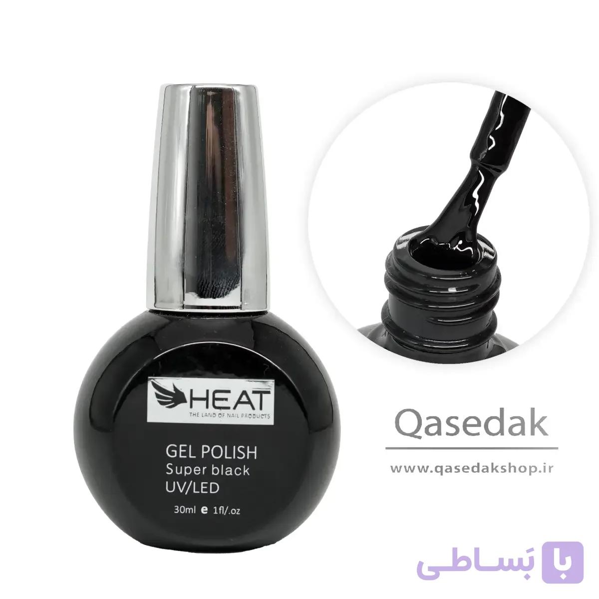لاک ژل مشکی  هیت HEAT 30ML ناخن