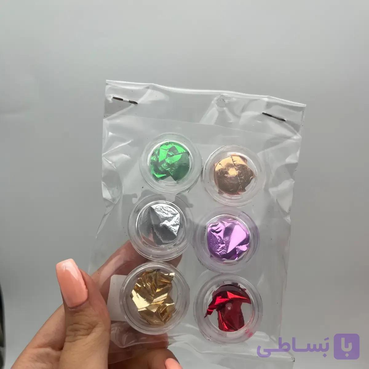 پک ورق رنگی (6عددی) ناخن