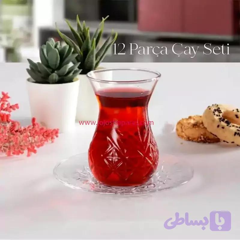 استکان نعلبکی پاشاباغچه مدل تایملس Timeless کد 96992 ست 6 نفره — تصویر 1