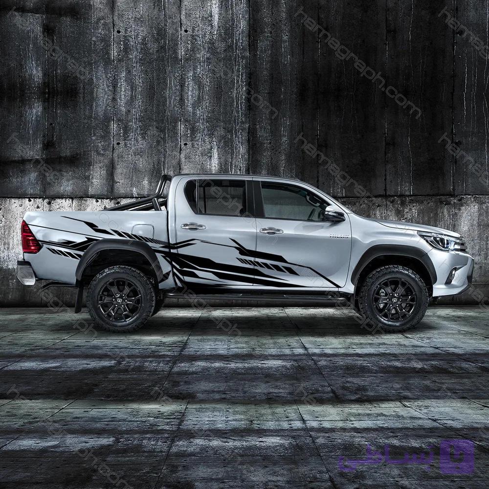 برچسب بدنه پیکاپ آفرودی طرح Hilux side 043