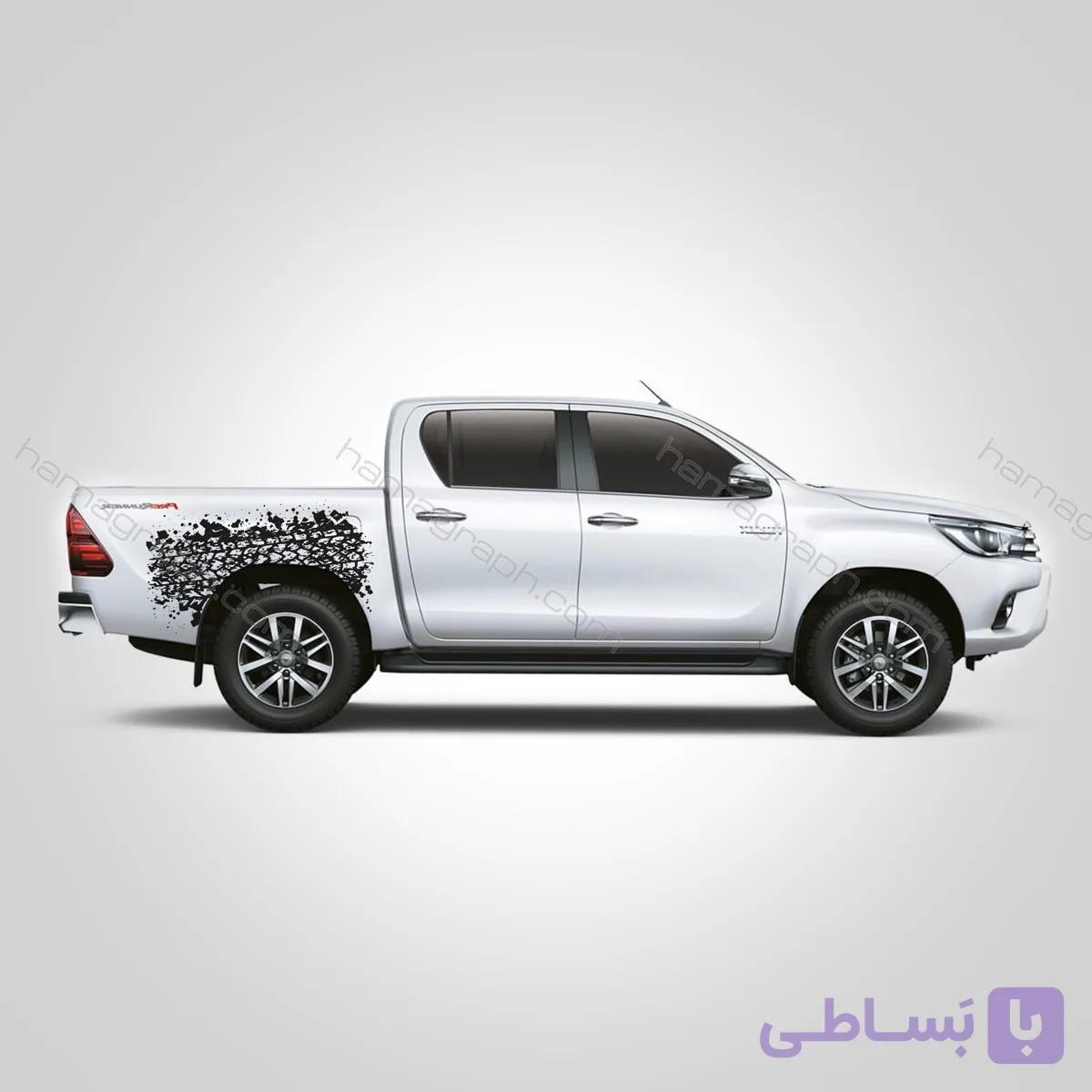 استیکر ماشین آفرود طرح tire mark