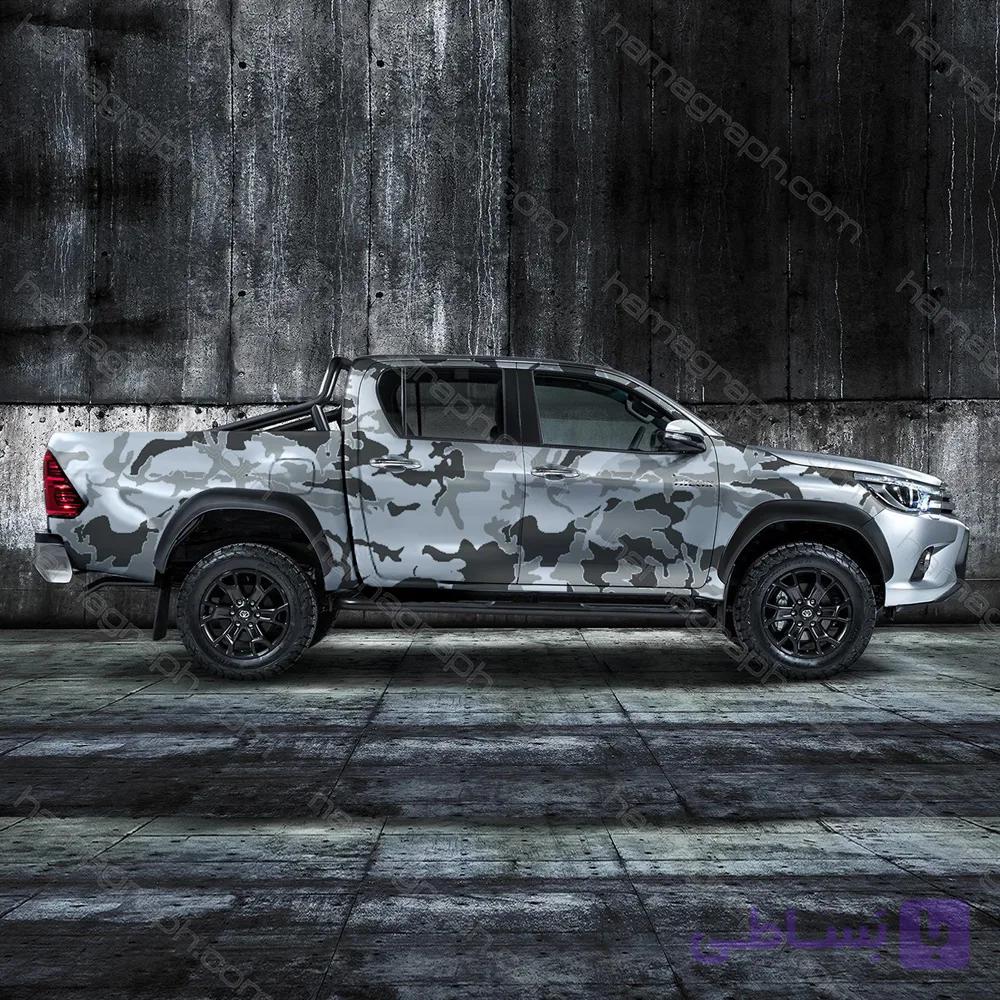 برچسب آفرودی ماشین پیکاپ طرح Hilux side 054