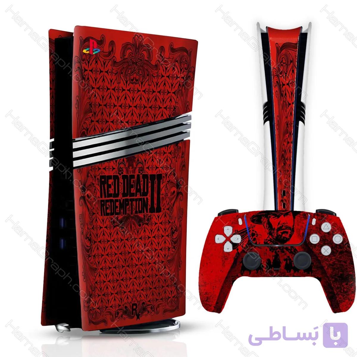 برچسب پلی استیشن 5 پرو طرح reddead — تصویر 1