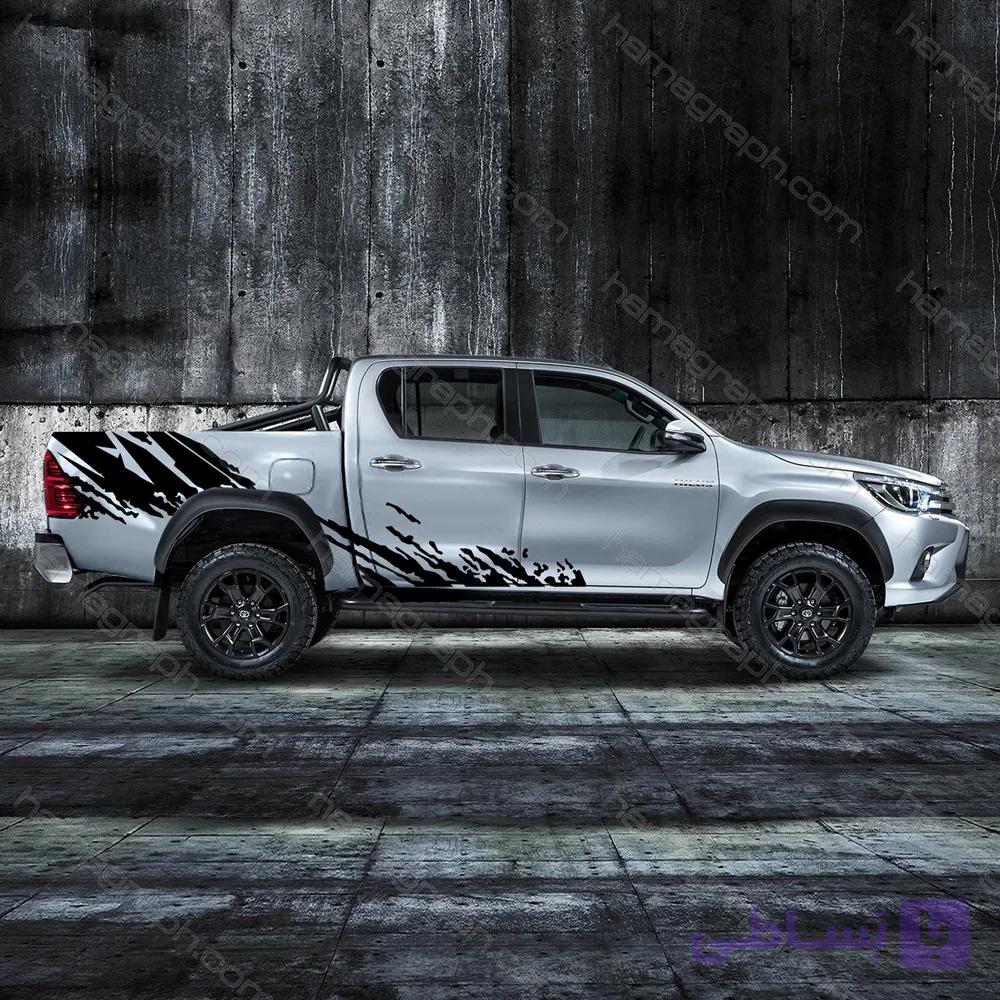 برچسب آفرودی وانت طرح Hilux side 011
