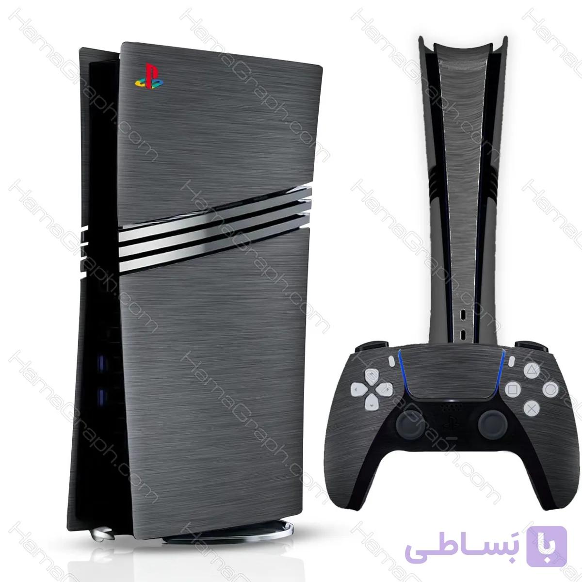 برچسب پلی استیشن 5 پرو طرح gray txtr
