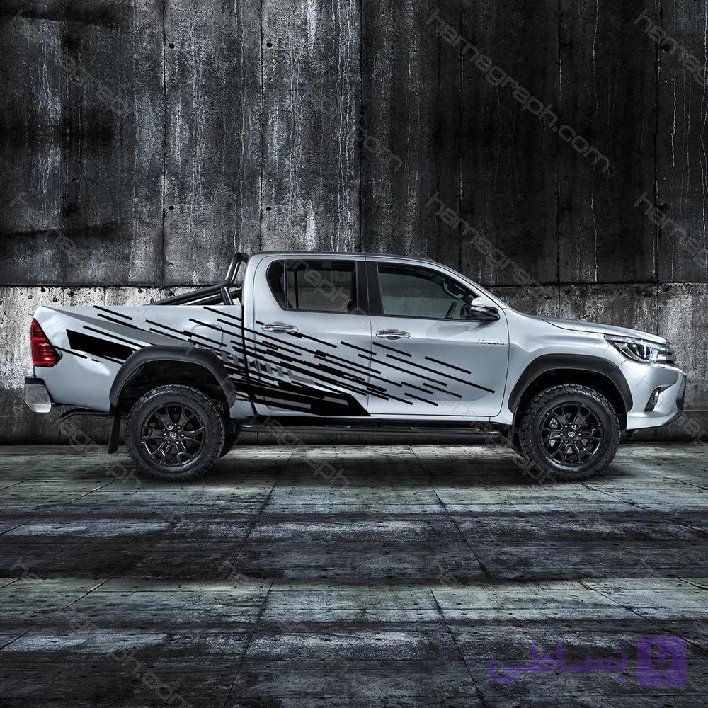 استیکر بدنه آفرودی وانت طرح Hilux side 003