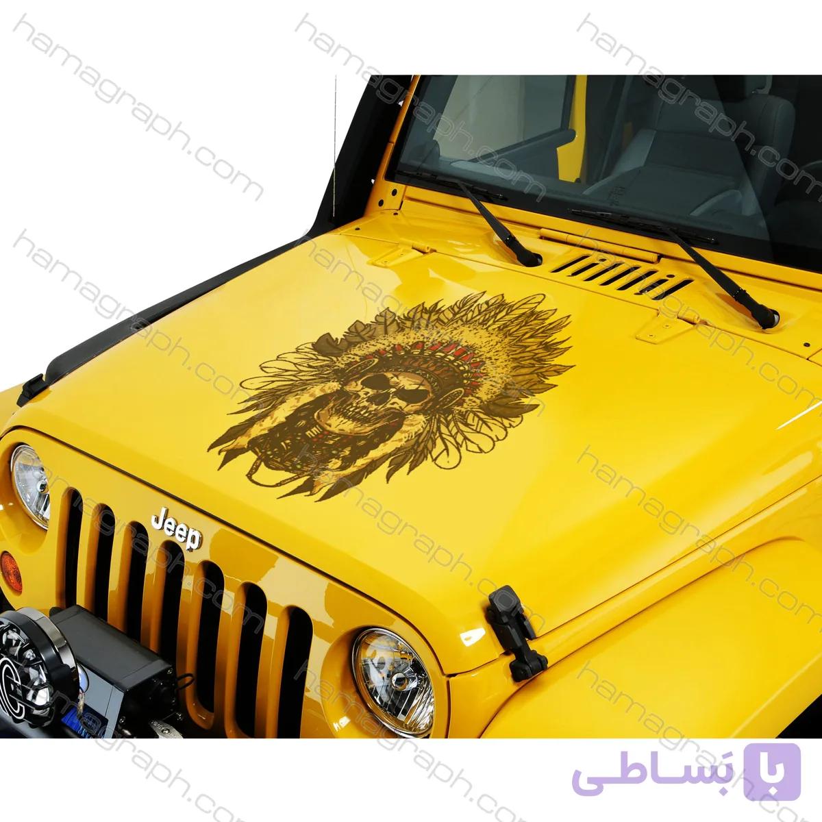 برچسب بدنه ماشین آفرود طرح wild skull 3