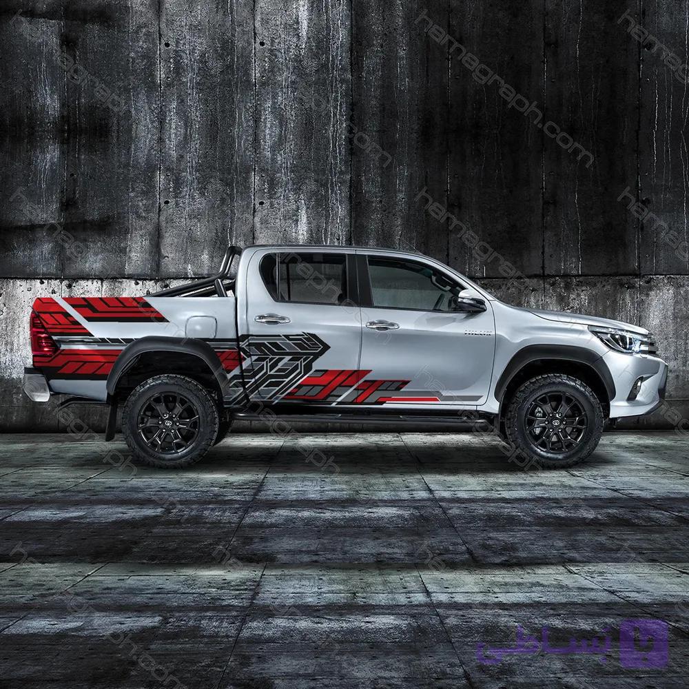 برچسب هایلوکس آفرودی طرح Hilux side 001