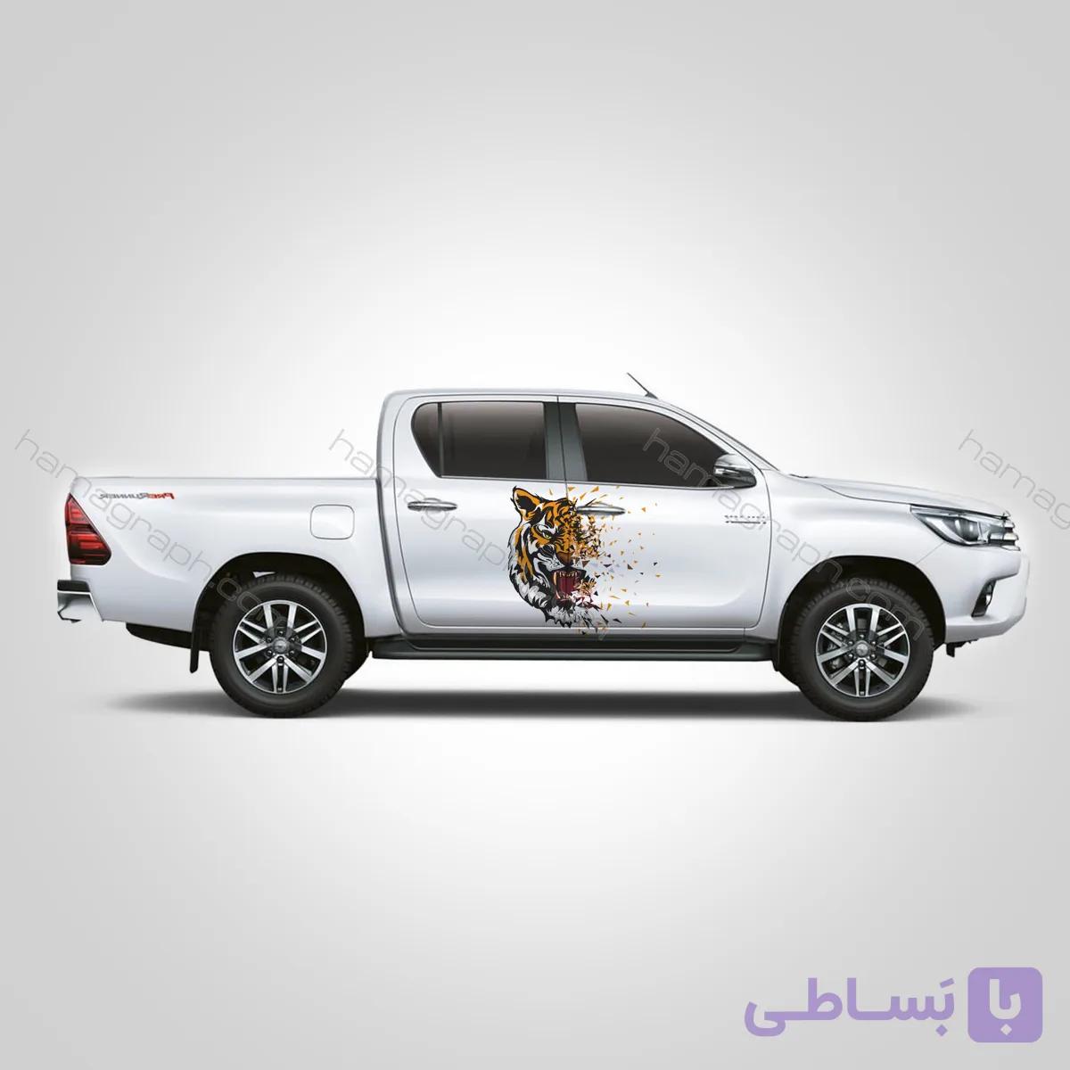 برچسب بدنه ماشین آفرود طرح tiger 3