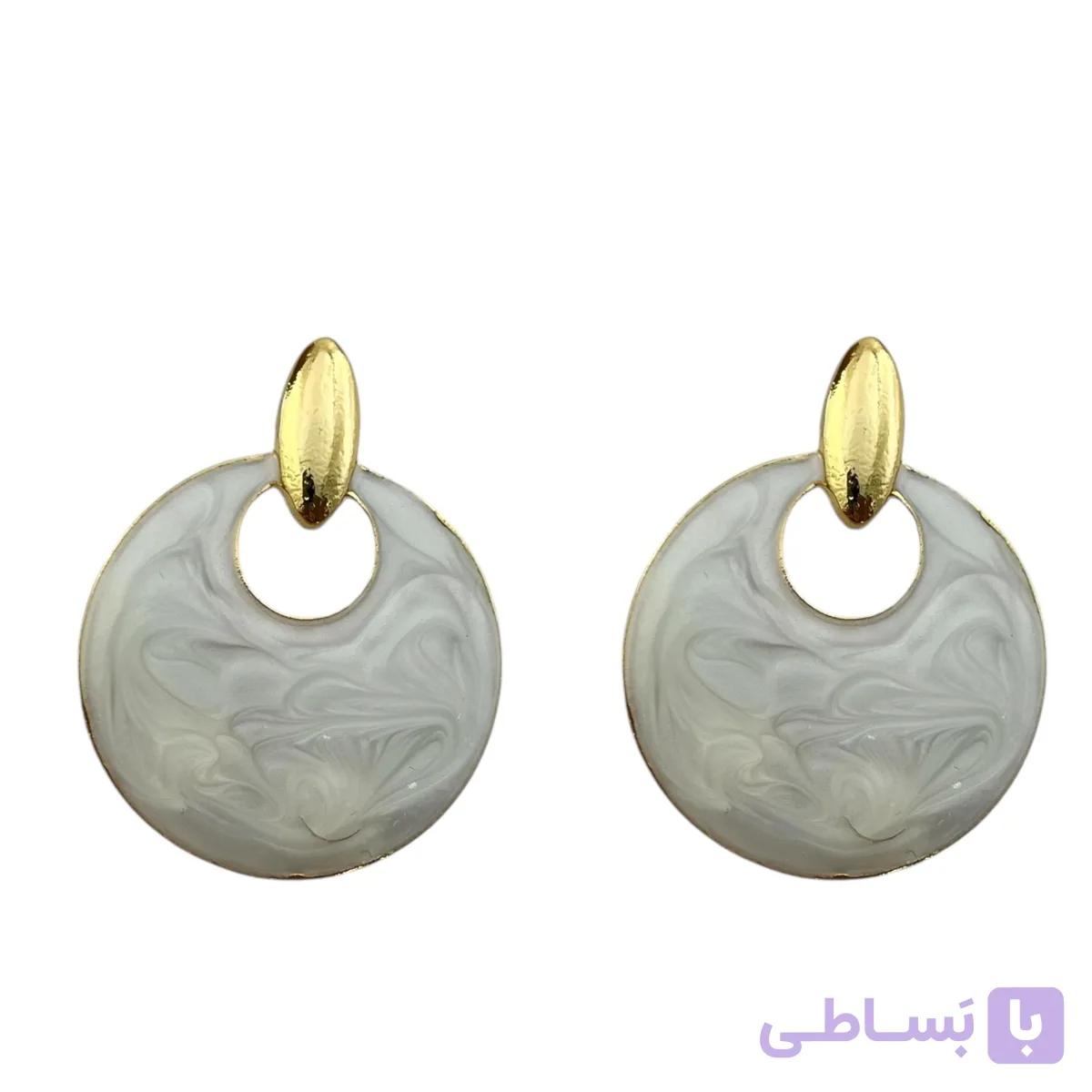 گوشواره زنانه میناکاری مدل دایره کد E010