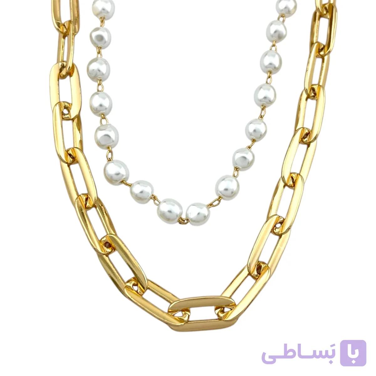 گردنبند زنانه دولاین تیفانی مروارید ژوپینگ کد N07