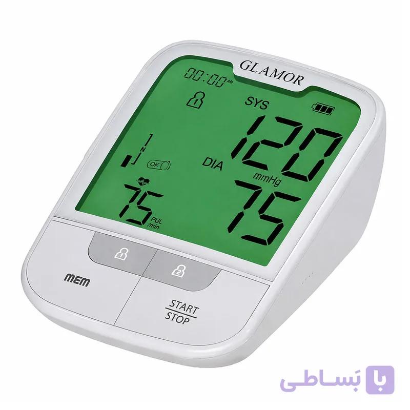 فشارسنج بازویی دیجیتال گلامور مدل DBP-6181 با دو کاف سایز کوچک و بزرگ، تکنولوژی MDI، تشخیص آریتمی، اعلان صوتی فارسی، حافظه 300 عددی، نور پس‌زمینه چندرنگ، قابلیت کار با برق و باتری و نمایش نمودار خطی فشار خون — تصویر 1