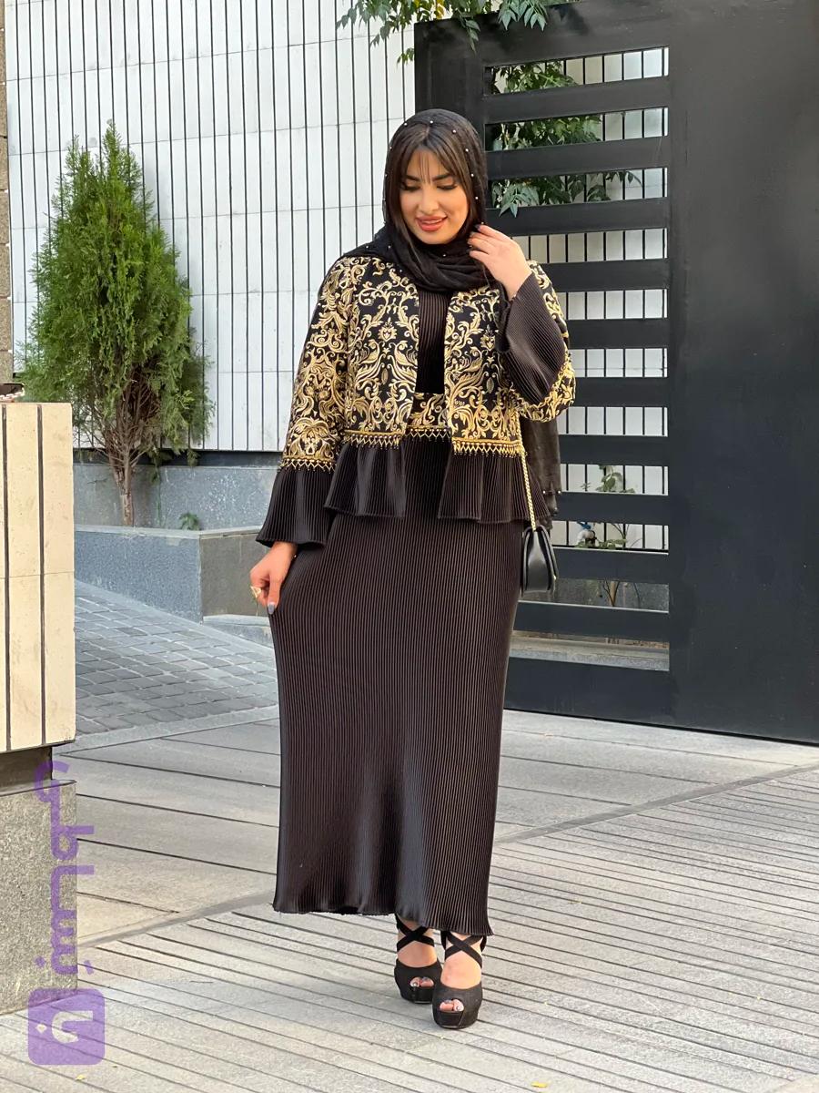 پیراهن پلیسه زنانه بدون آستین