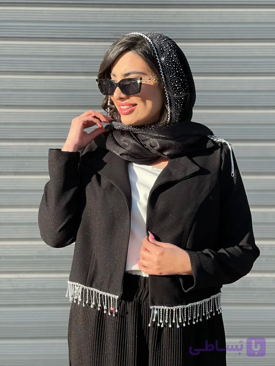 کت کرپ لمه مجلسی زنانه مدل یکتا