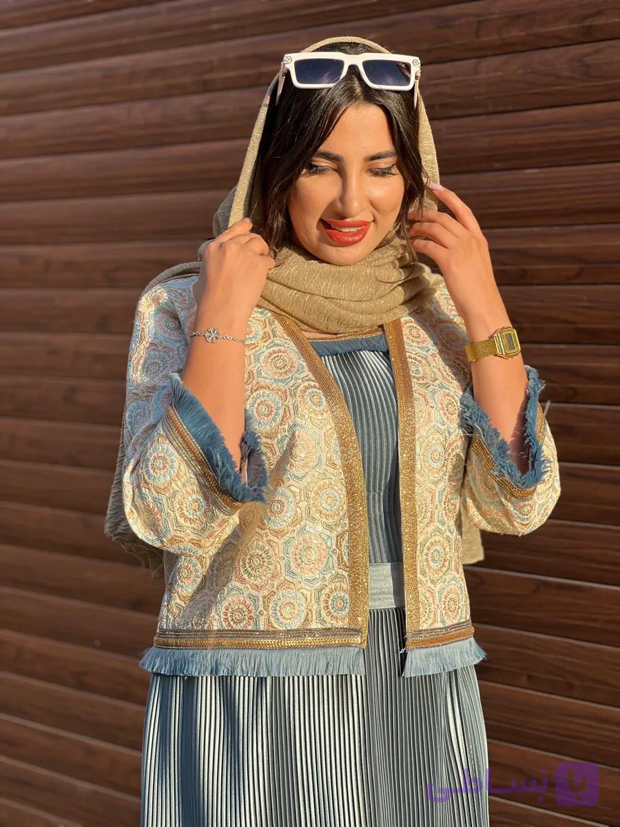 کت کوتاه  سوزندوزی مجلسی زنانه مدل مانا