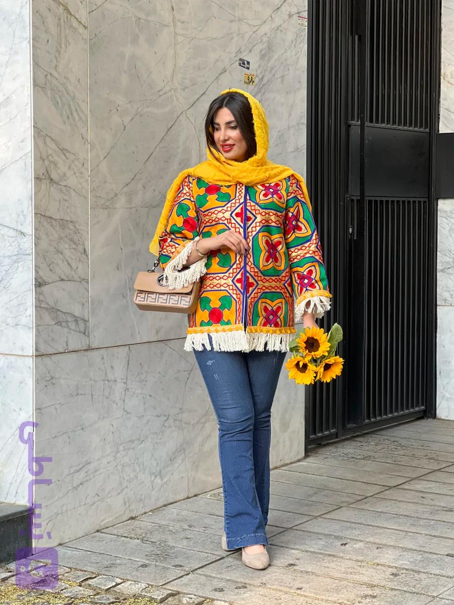 مانتو سوزندوزی بخارا دوزی زنانه ارغوان