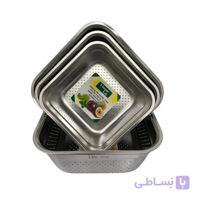 آبکش یونیک لایف مدل 004 مربع مجموعه چهار عددی