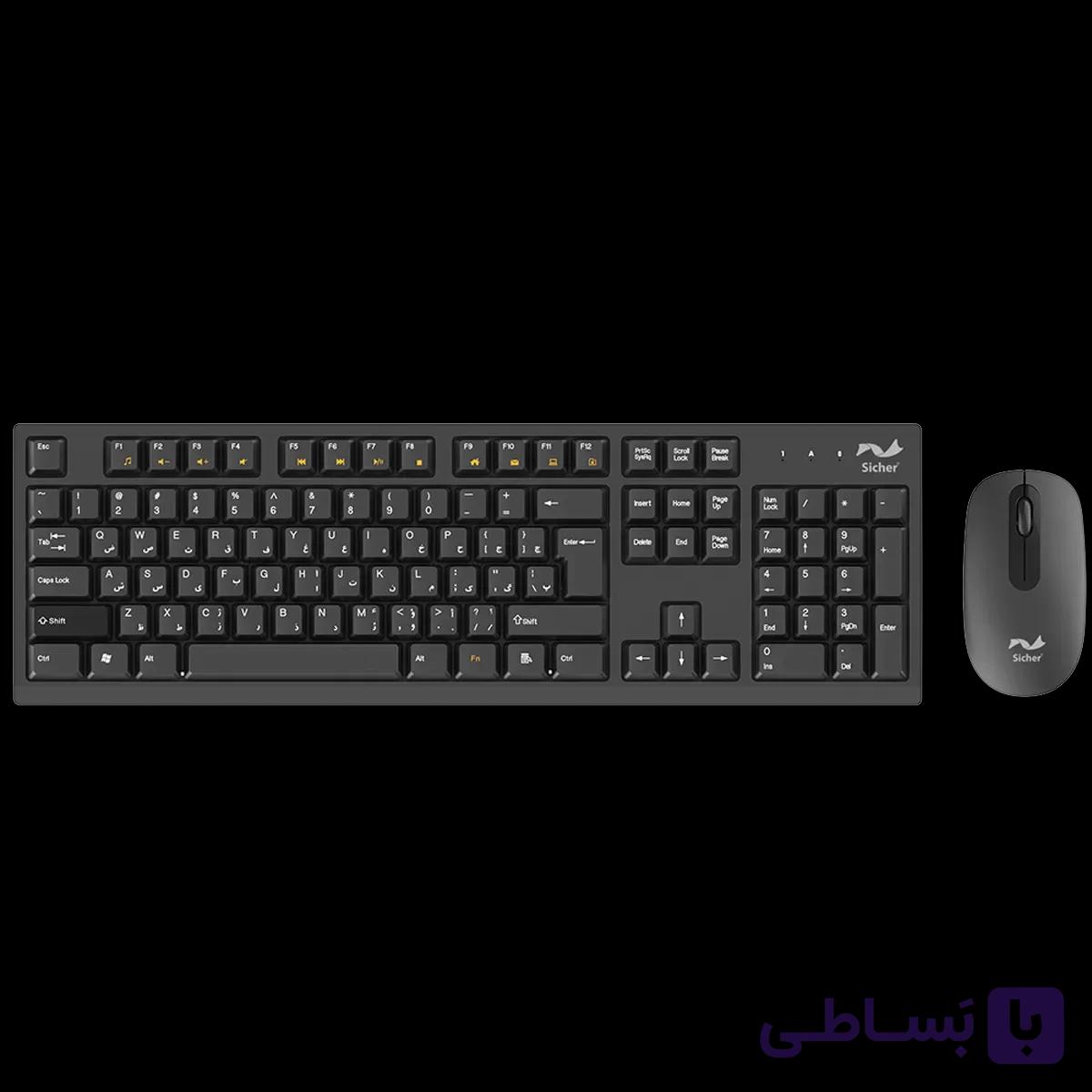 کیبورد و ماوس بی سیم زیچر مدل Sicher KM225 — تصویر 1