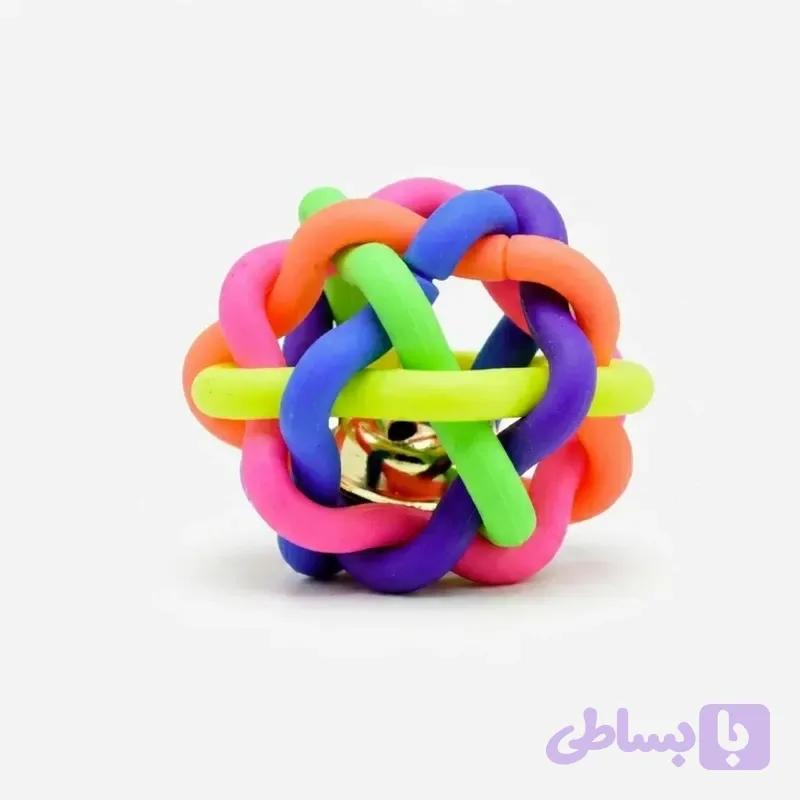 توپ اسباب بازی سگ و گربه مدل ماکارانی از پلاستیک نرم با ابعاد 8x8x8 سانتیمتر و وزن 65 گرم