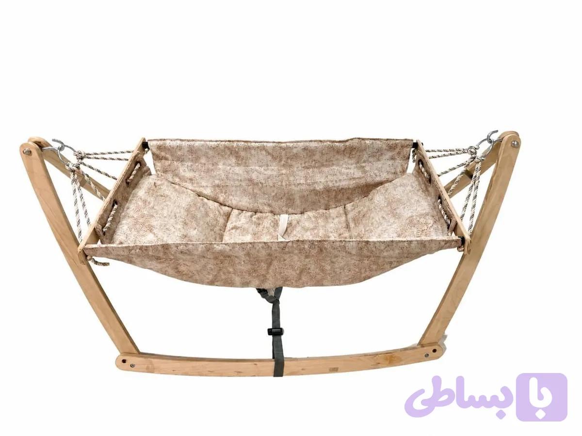 گهواره چوبی سنتی ممو تاشو