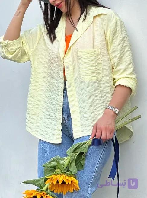 شومیز زنانه ابر و بادی باکیفیت فری سایز