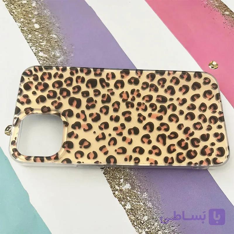 قاب گوشی iPhone 13 / iPhone 14 آیفون طرح پلنگی طلایی کد 1132 — تصویر 1