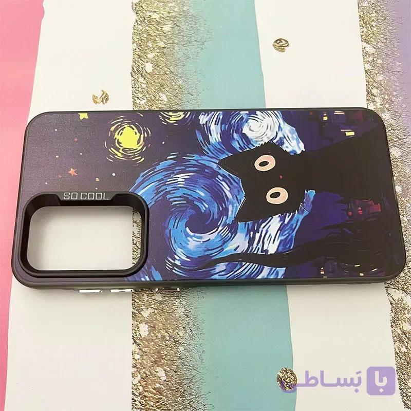 قاب گوشی Galaxy A36 / Galaxy A56 سامسونگ So Cool طرح گربه در شب پر ستاره کد 795 — تصویر 1