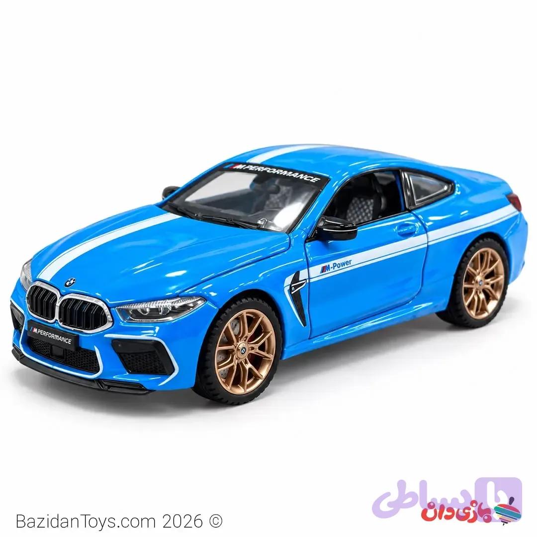 ماکت بی ام و M8 Competition آبی | کاپوت و درب بازشو — تصویر 1