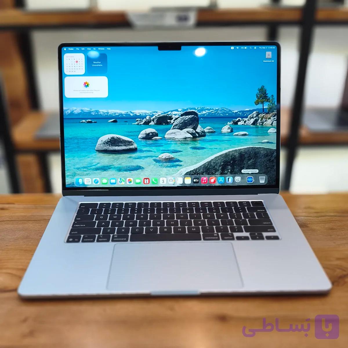 مک بوک ایر M4 مدل 2025 – 16/256 رنگ اسکای بلو سایز 15.3 اینچ درحد نو — تصویر 1