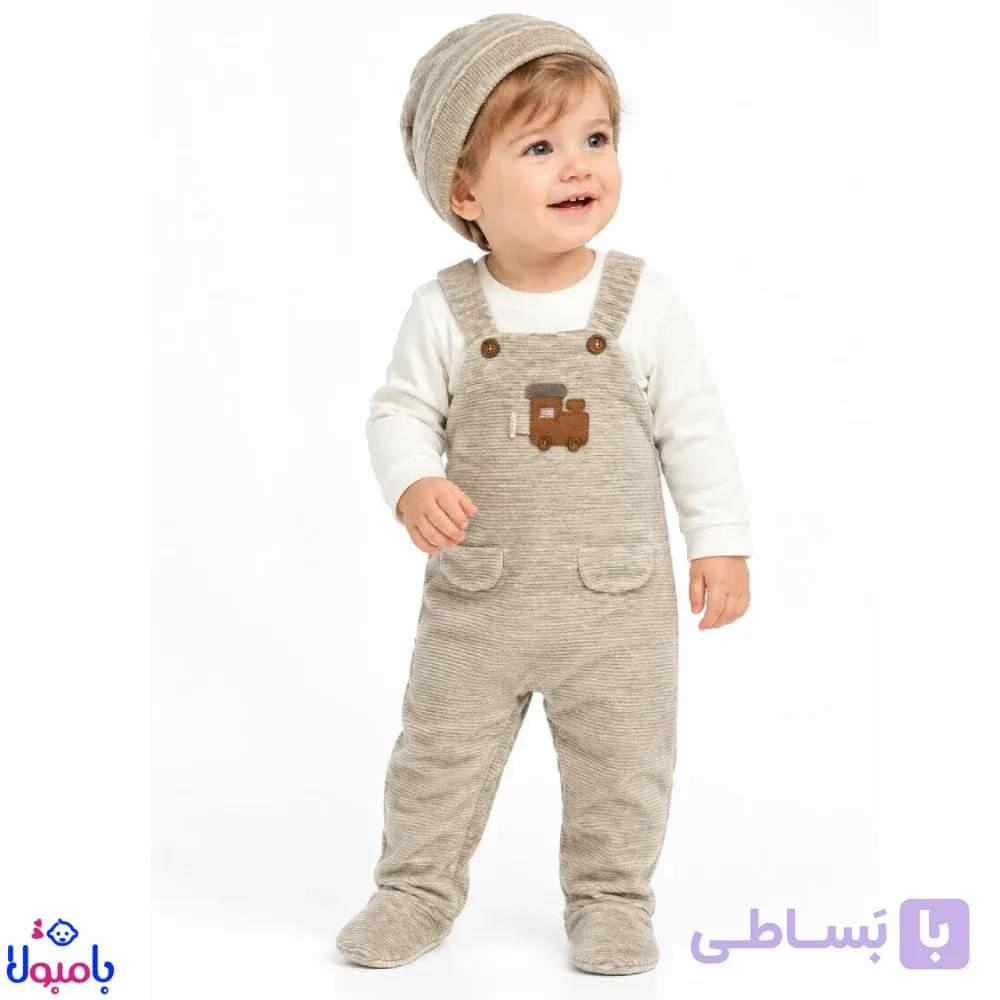 ست بلوز و بیلر جوراب‌دار نوزادی | لباس نوزادی پاییزی — تصویر 1